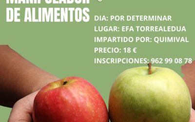 EFA Torrealedua impartirà el curs de manipuladors d’aliments